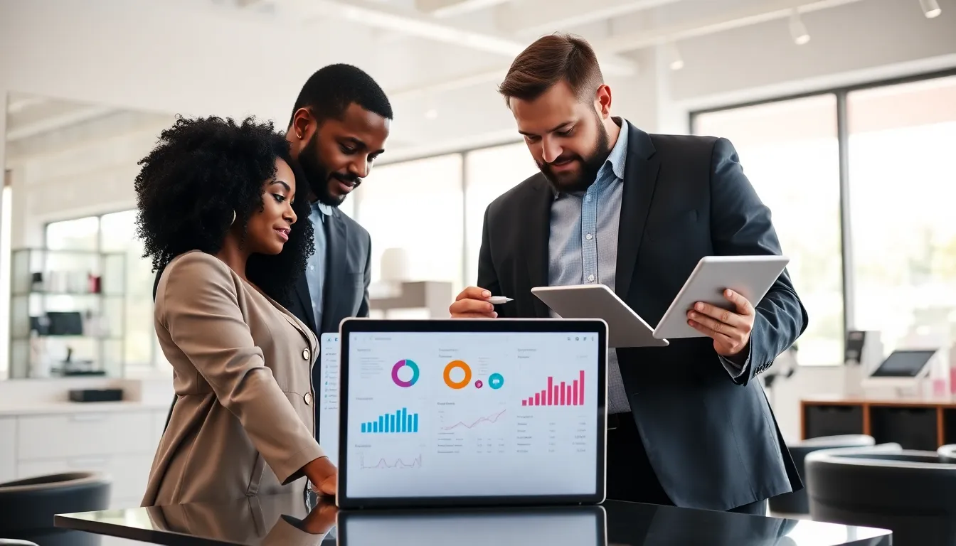 diverse professionals collaborating in a modern beauty workspace.