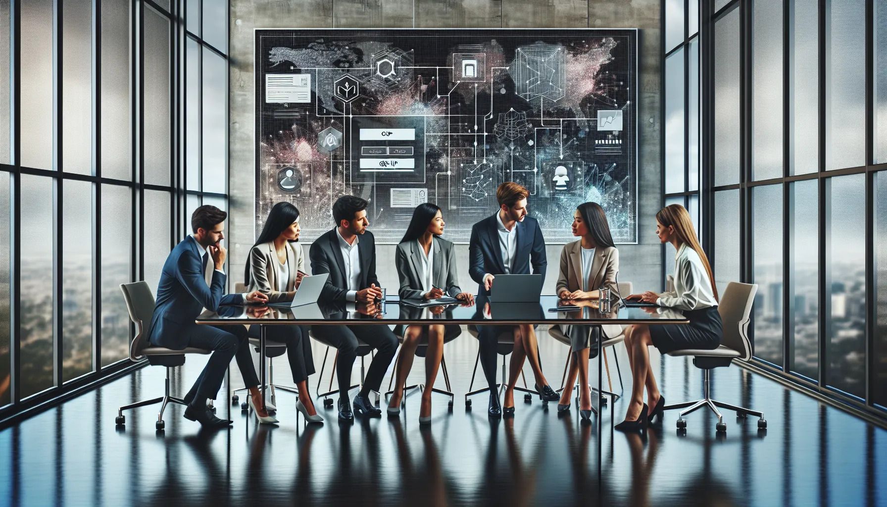 diverse professionals collaborating on Subsman2 integration in a modern office.