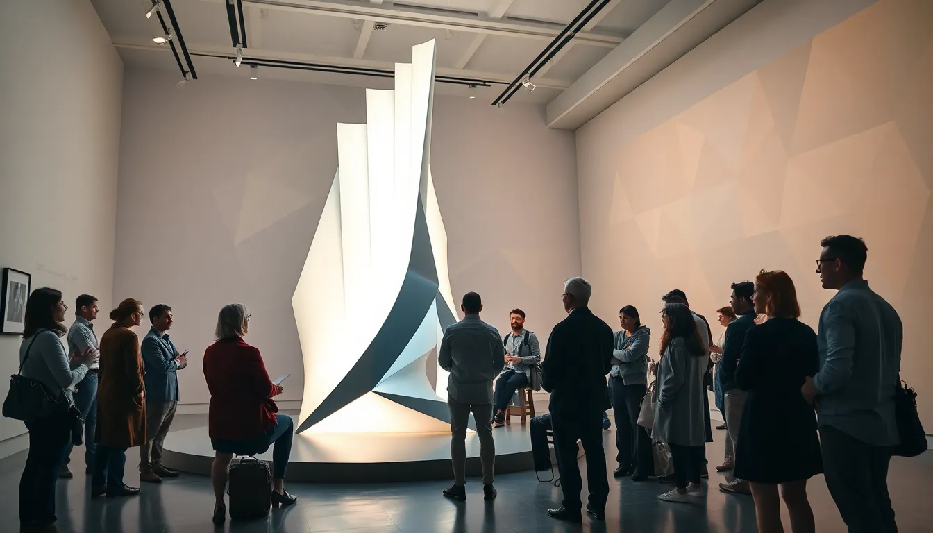modern art installation symbolizing enlightenment and cultural identity.