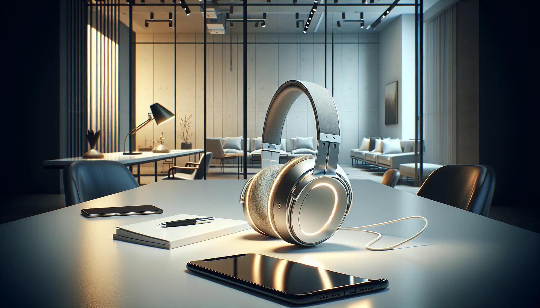 Two styles of headphones showcasing noise-cancellation and noise-isolation features.