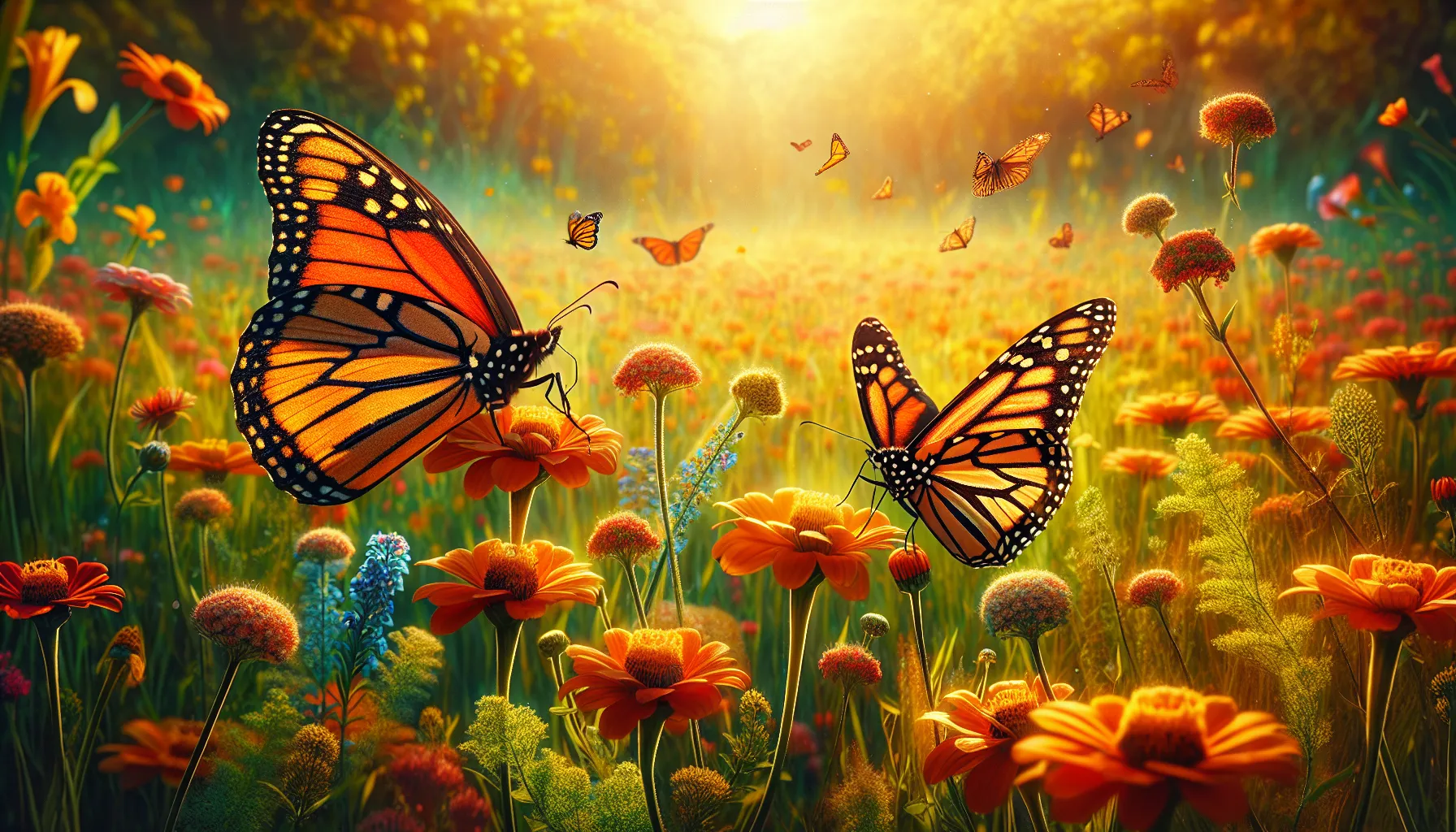 A Monarch and Viceroy butterfly displayed to showcase their differences.