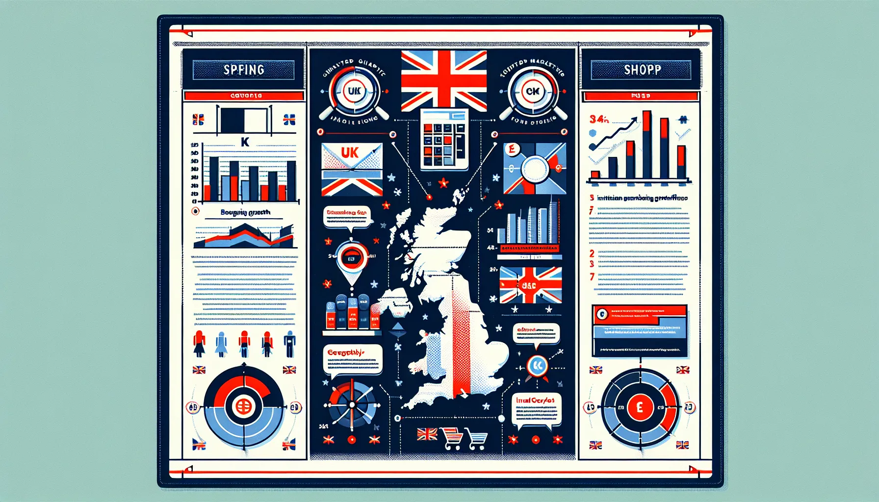 Infographic showing SEO keyword pitfalls and remedies for the UK market.