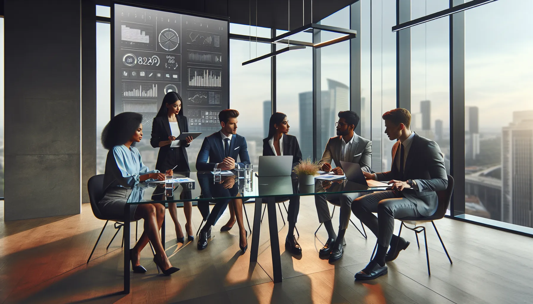 diverse team discussing phone number usage in an office.