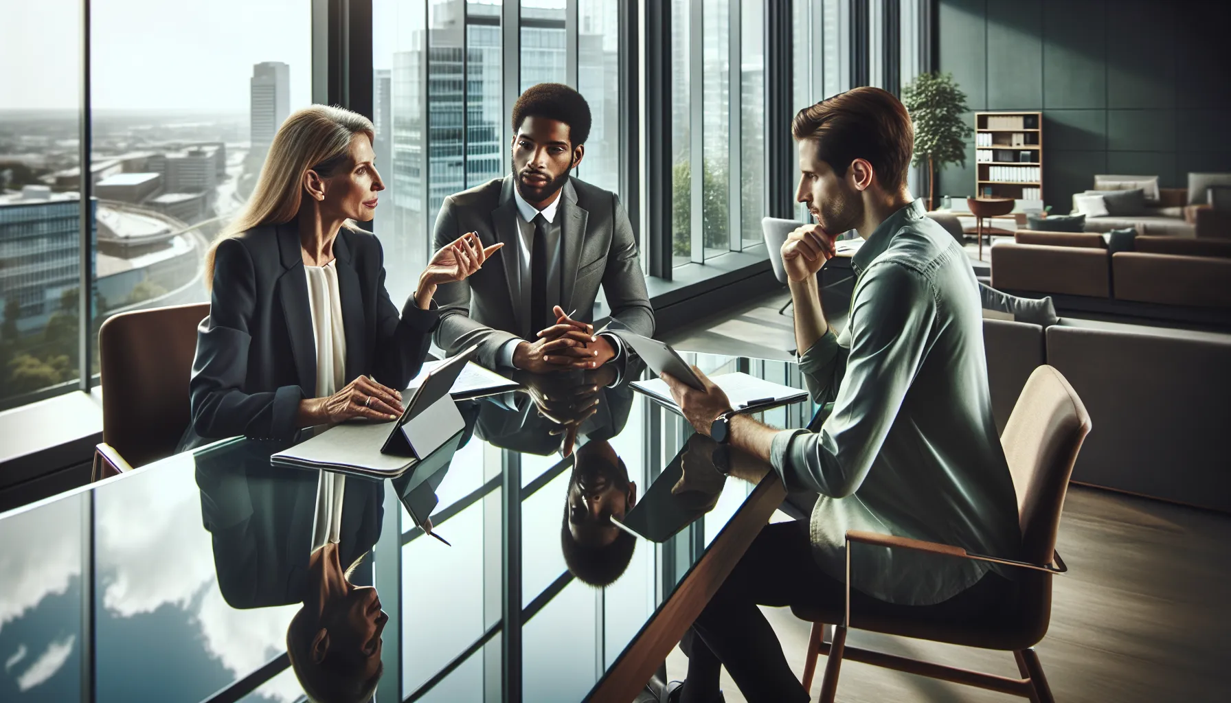 Professionals discussing toll-free number misconceptions in a modern office.