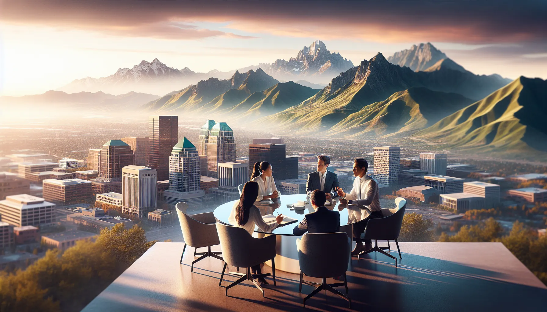 Panoramic view of northern Utah's landscape and urban skyline.