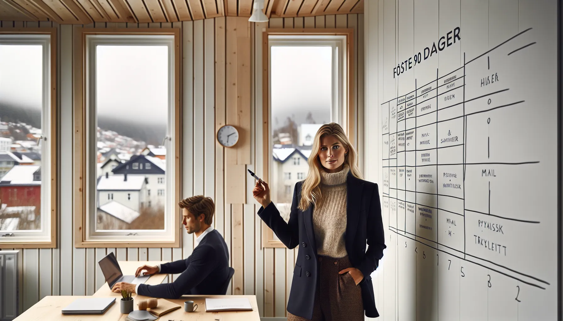 De beste kursene for å lære ledelse og kommunikasjon 3 Facilitator leads norwegian leadership workshop with beginner and executive participants.