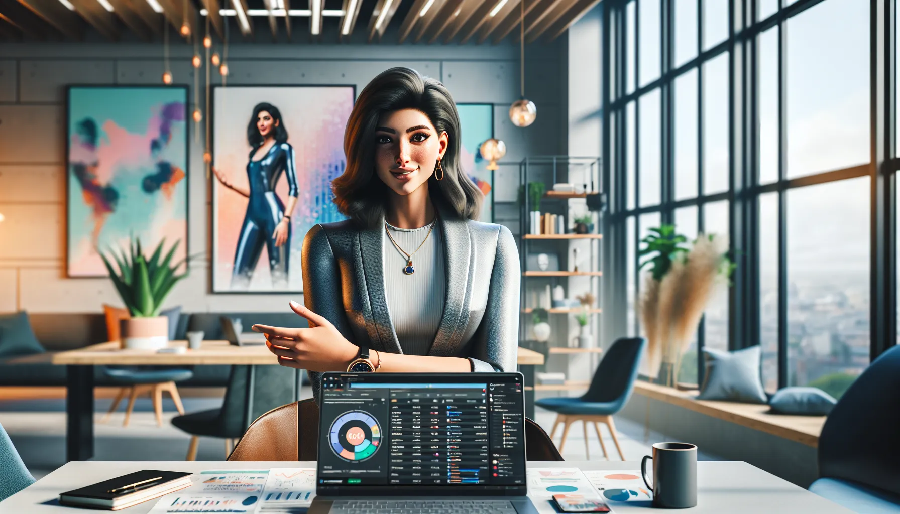 digital content creator addressing feedback in a modern workspace.