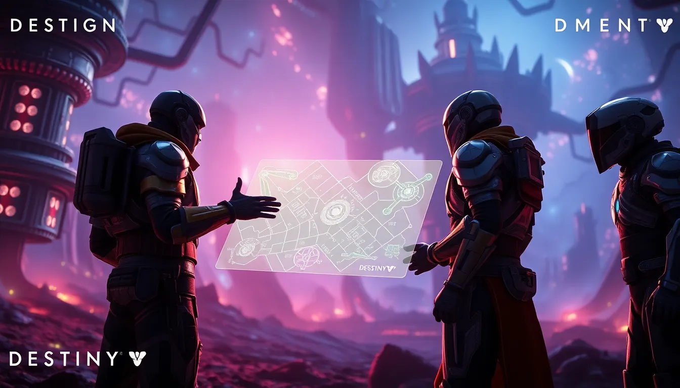 guardians collaborating in a futuristic raid setting.
