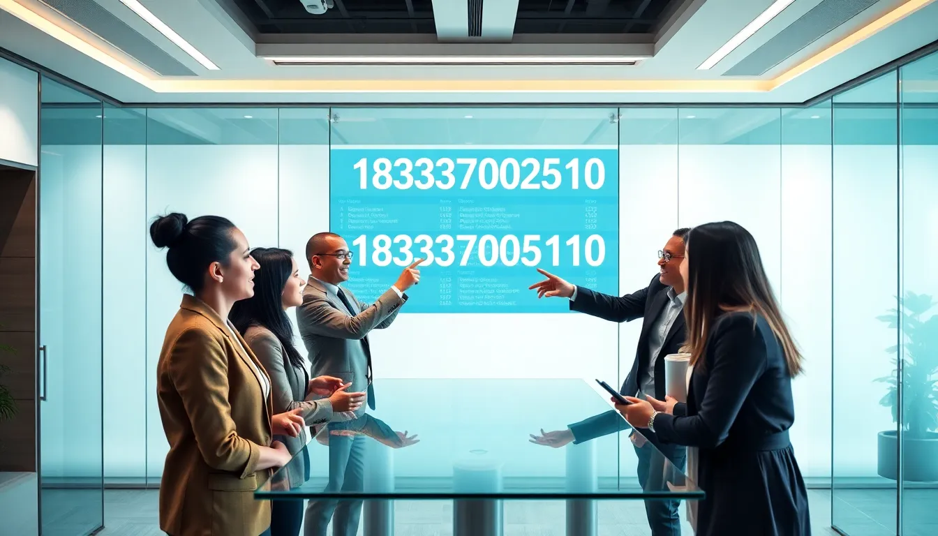 diverse team collaborating on a digital project in a modern office.