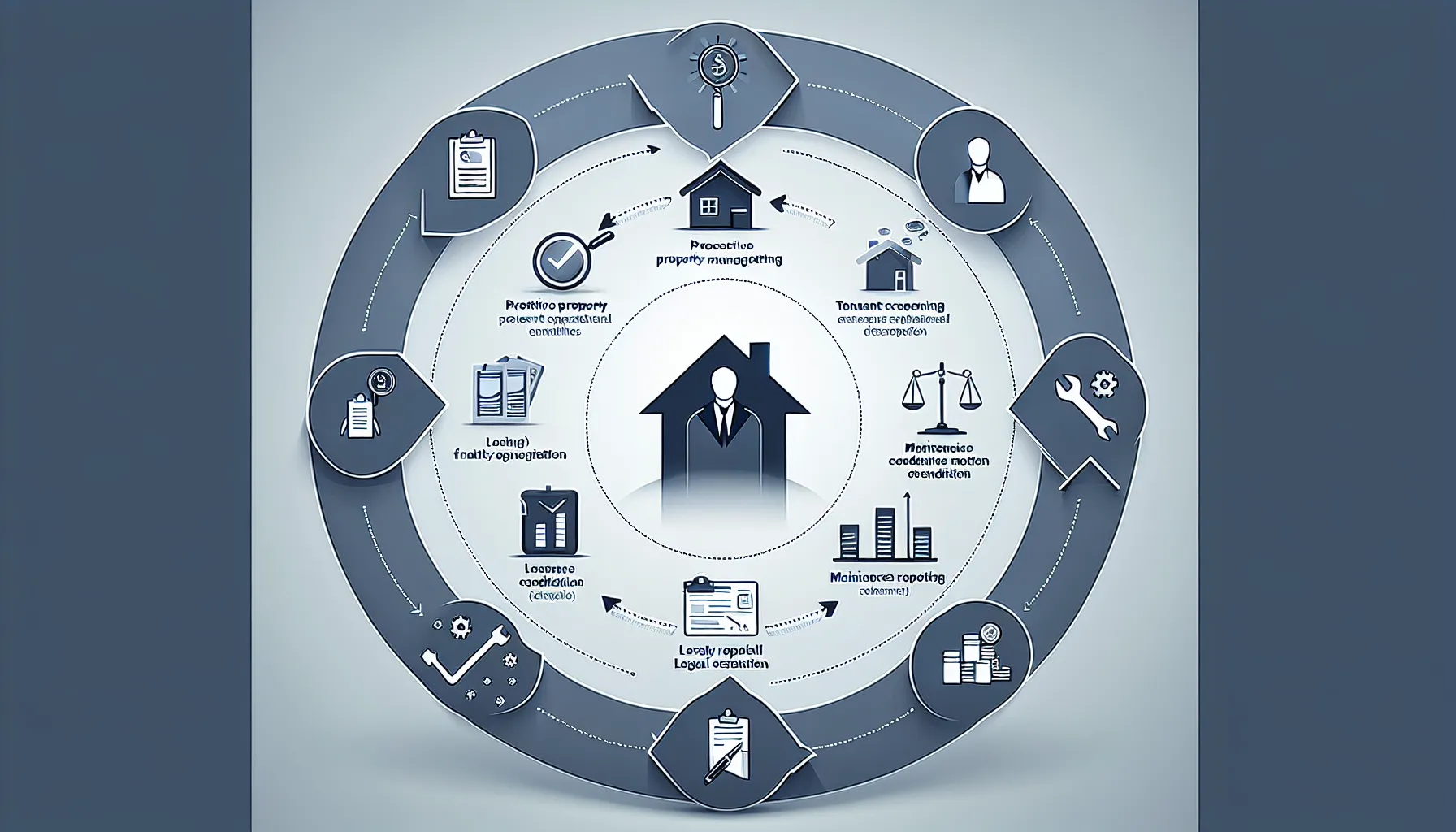diagram showing key services offered by a rental management team