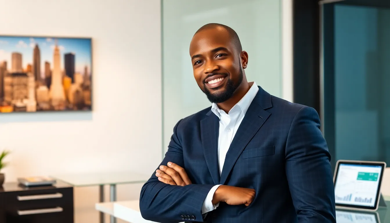 Timothy Williams, real estate expert, in a modern office setting.