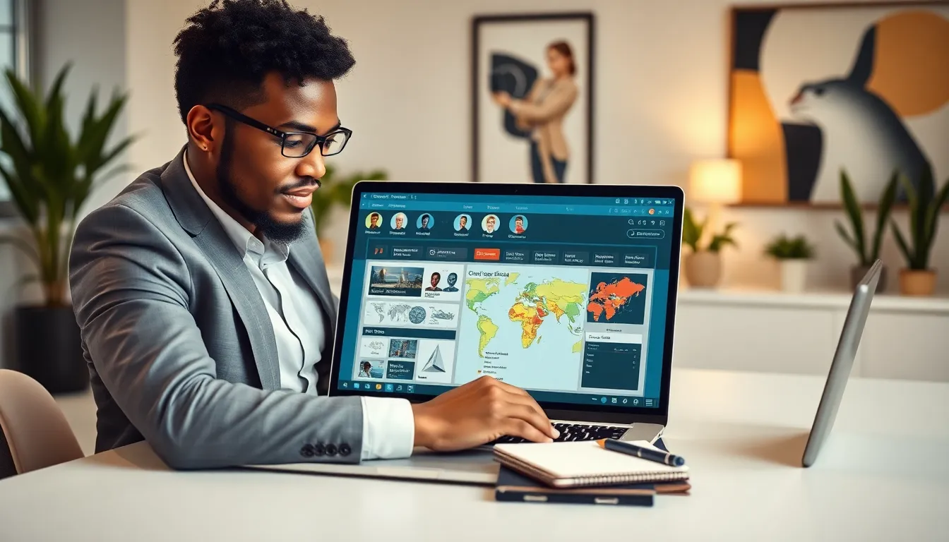 person using CK2Generator in a modern office setting.