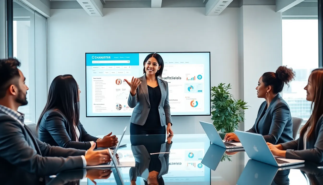 professionals collaborating in a modern office about Chanpster.