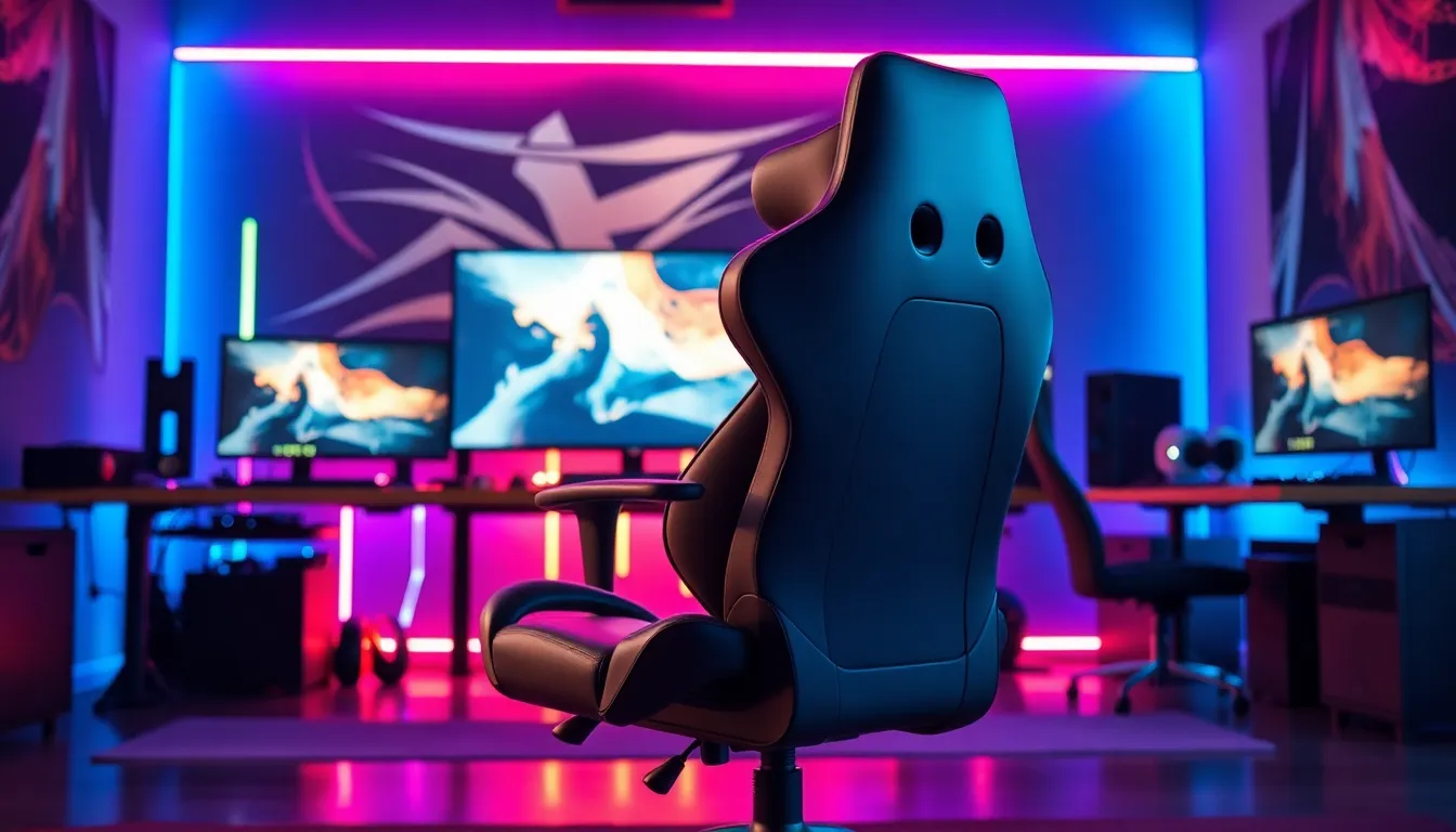 spacious gaming chair in a modern gaming setup.