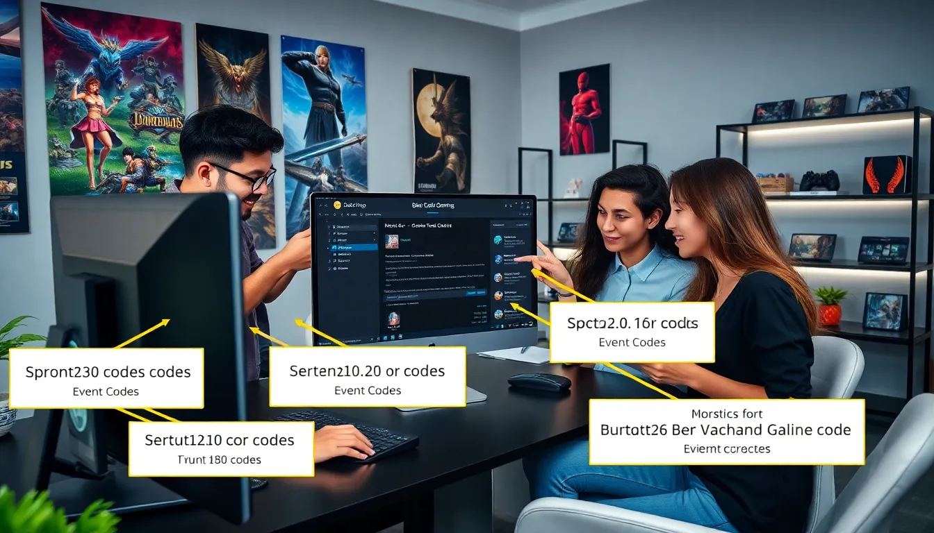 diverse team discussing Black Desert Online codes in a modern workspace.