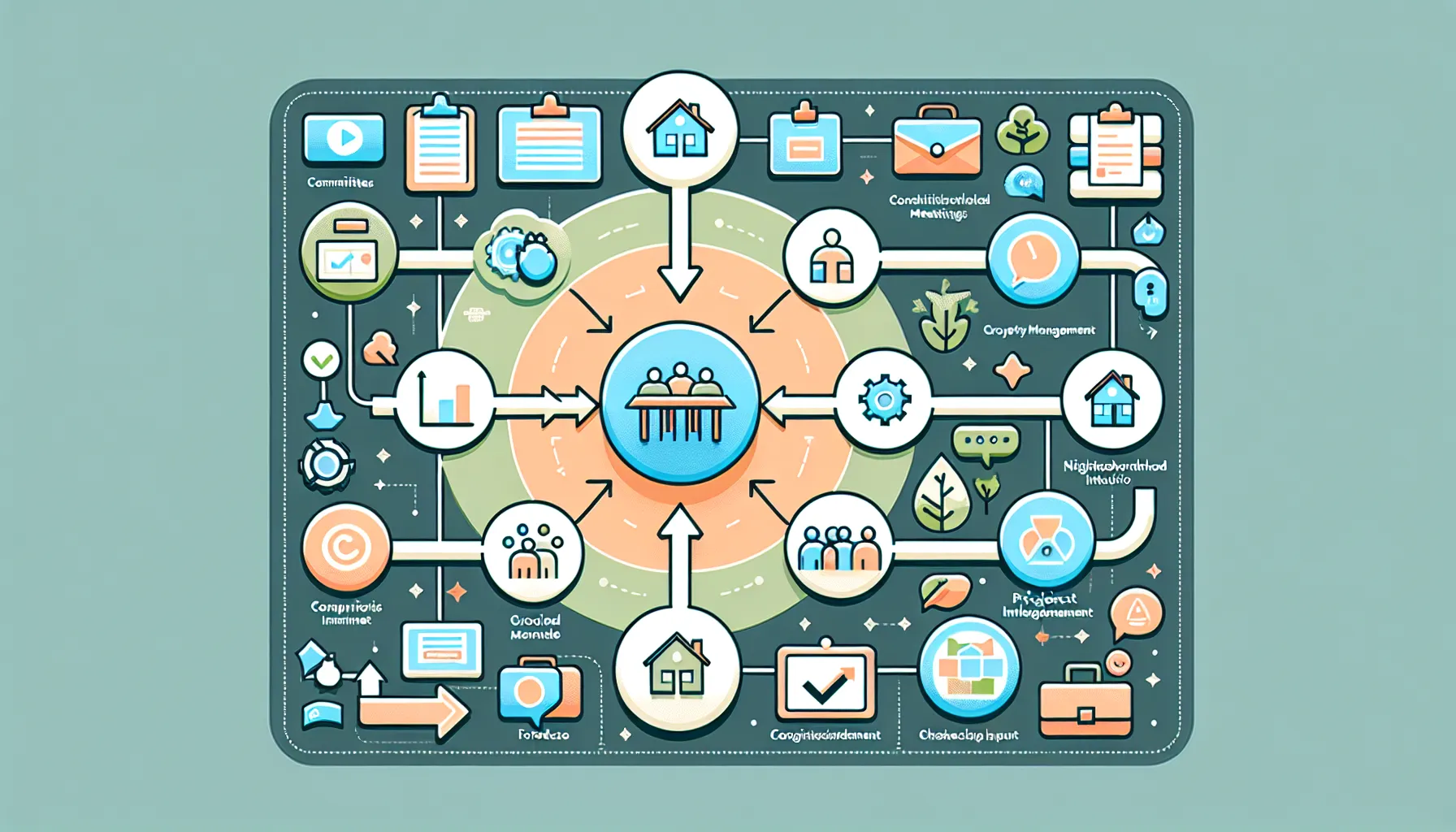 visual flowchart of Lafayette HOA coordination steps