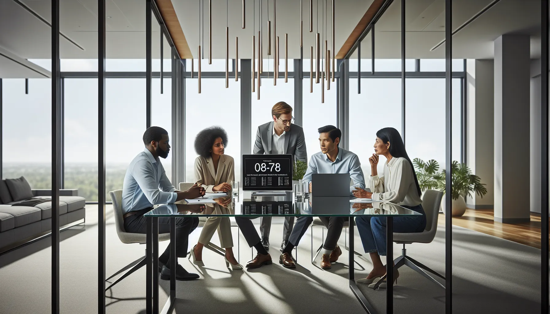 diverse team discussing toll-free numbers in a modern office.