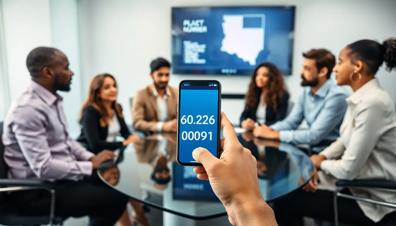 diverse group discussing phone number 602.926.0091 in a modern office.