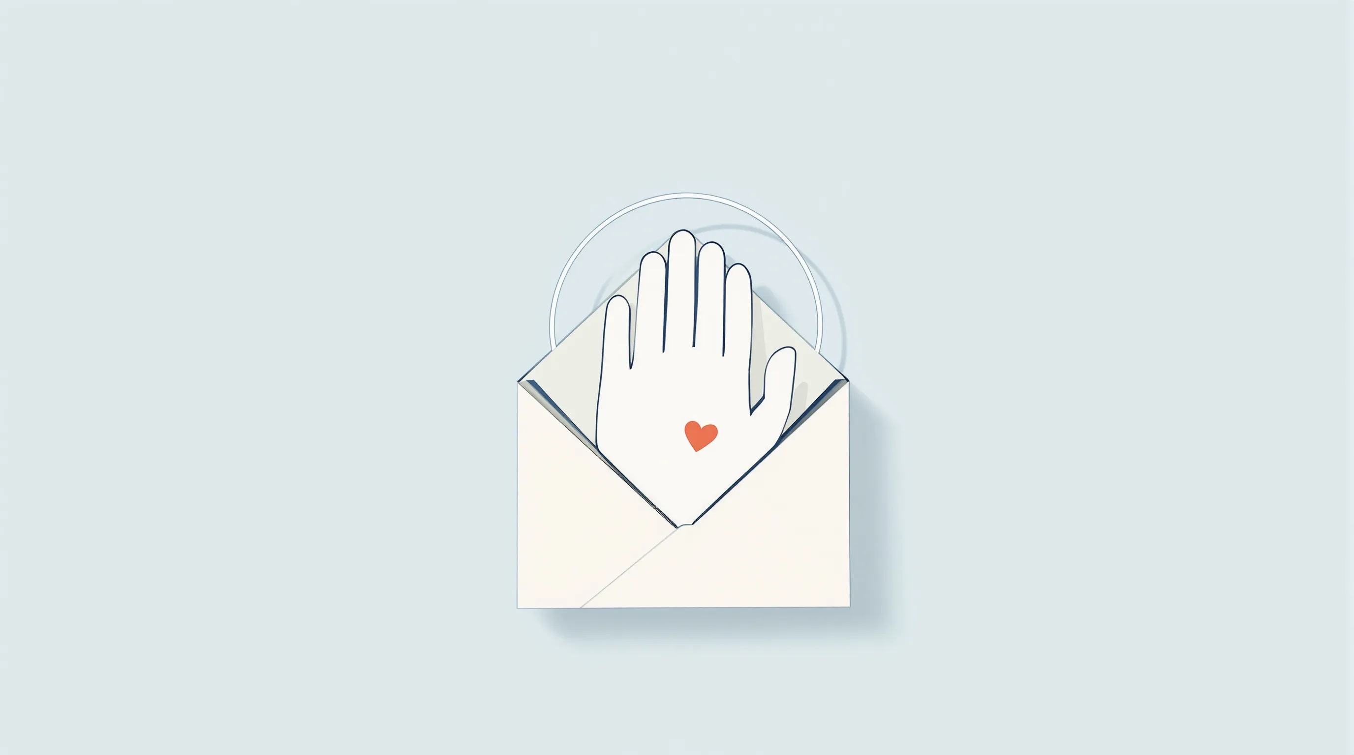 an elderly hand touching an open birthday card with a heart