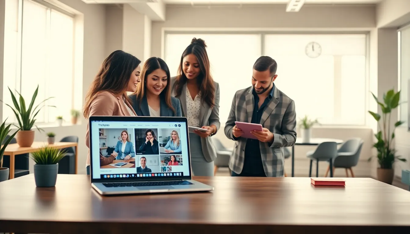 diverse team collaborating in a modern workspace, representing Thestripesblog.