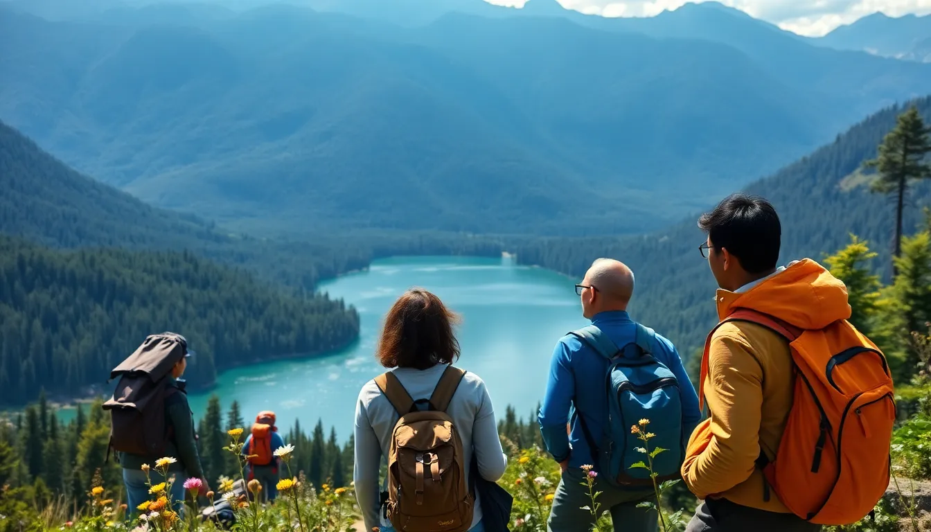 Diverse hikers enjoying the beautiful landscapes of Bhaksunda.