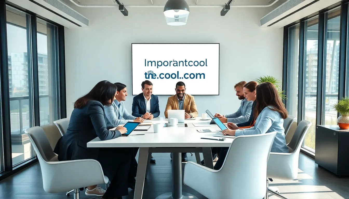 diverse team collaborating in a modern office setting.