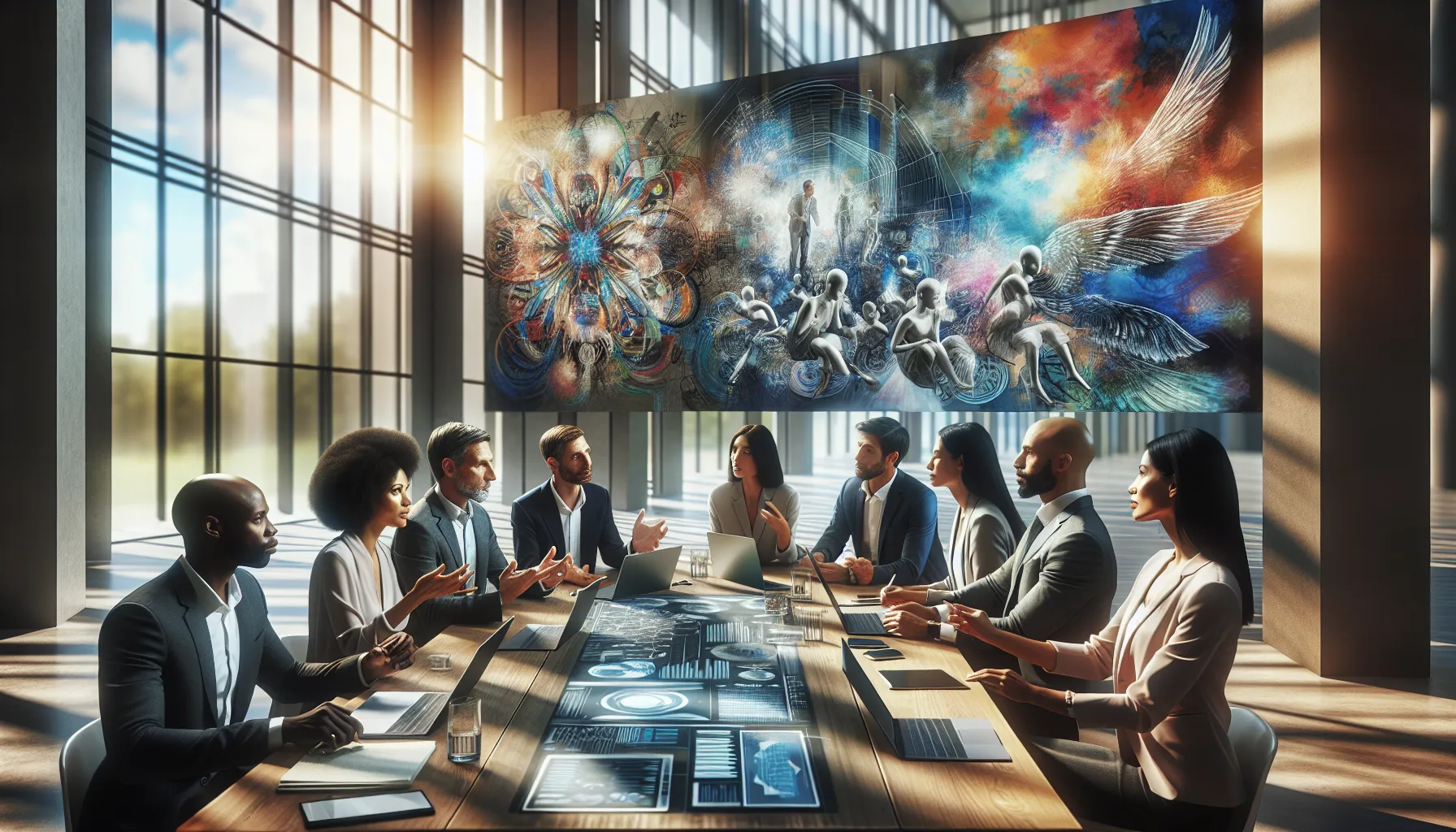 diverse team discussing cultural impact of Adamfoss999.