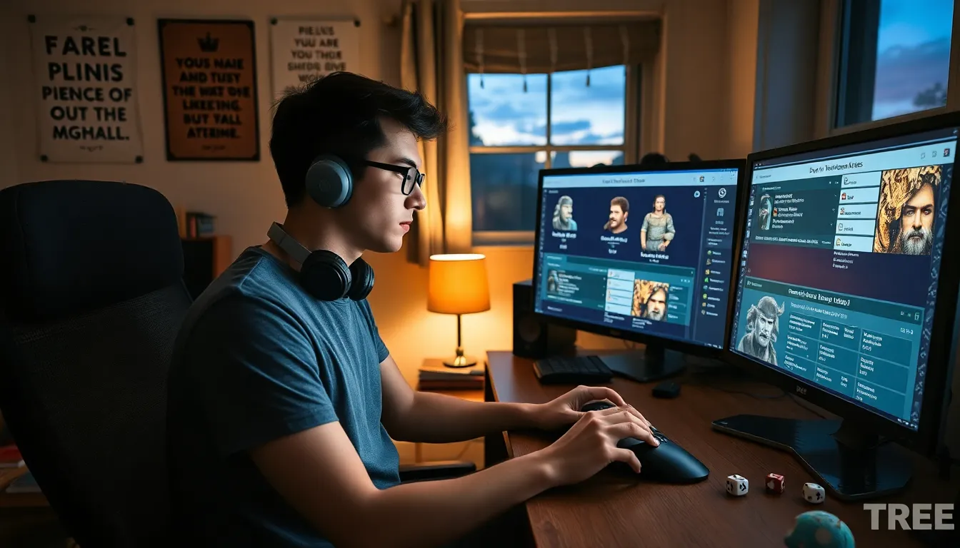 gamer using Ck2generator tool in a cozy room.