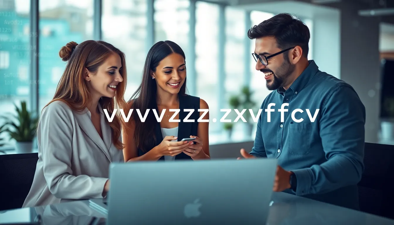 diverse tech team discussing in a modern digital workspace.
