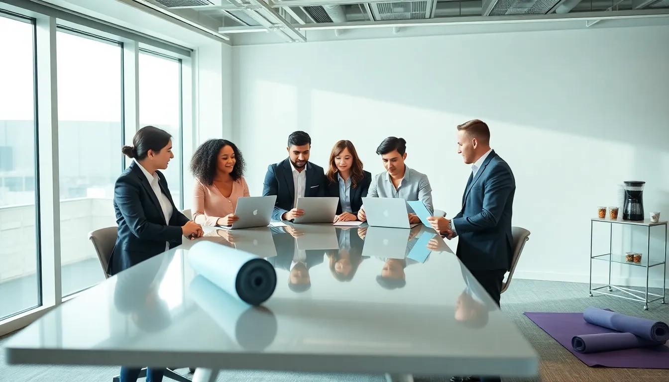 diverse team discussing work in a modern McKinsey office.