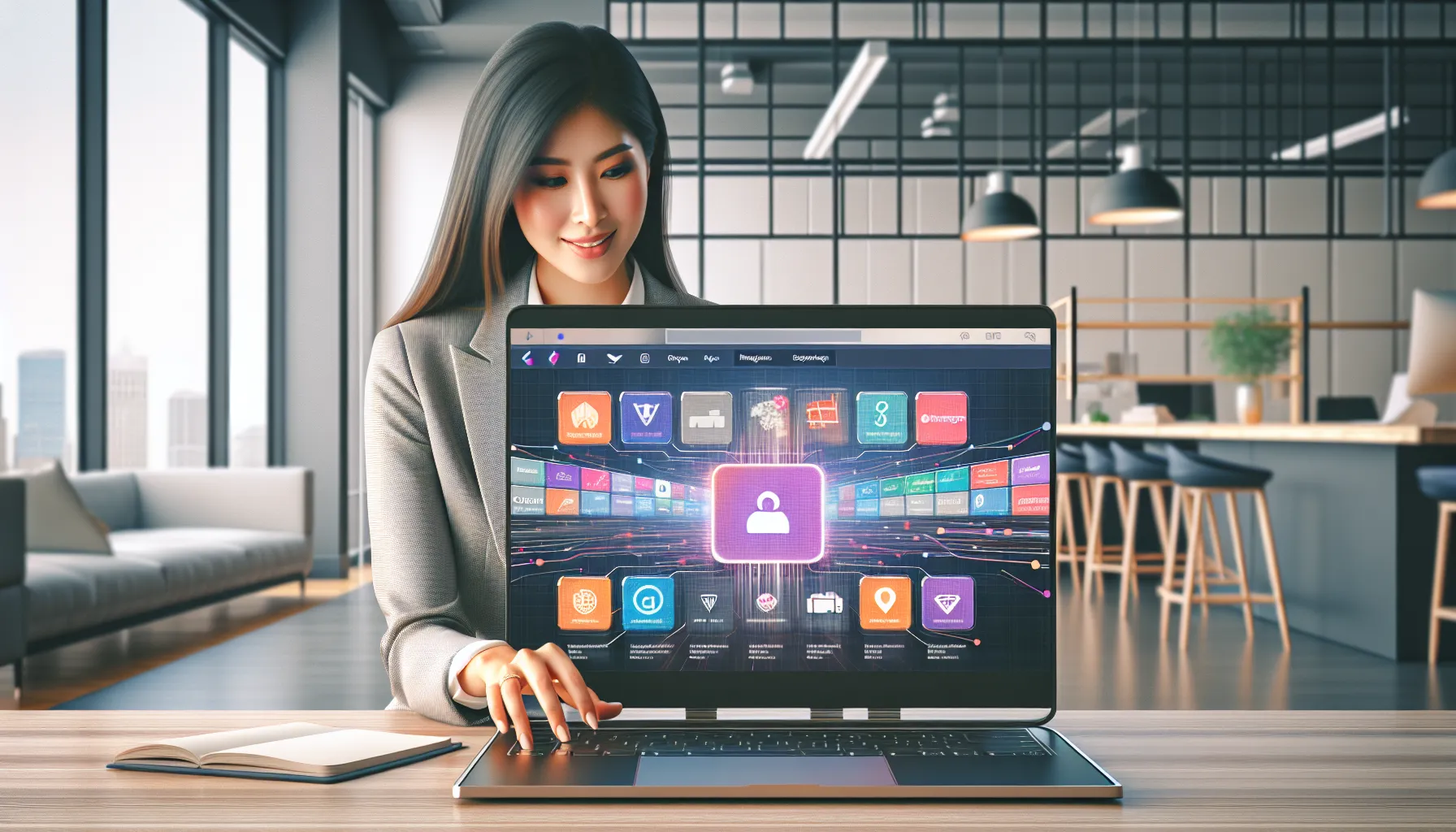 Person using a laptop to navigate digital gift cards on Gcardstash.