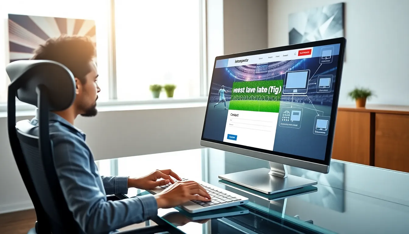 professional workspace featuring a contact form for latestsportsbuzz.