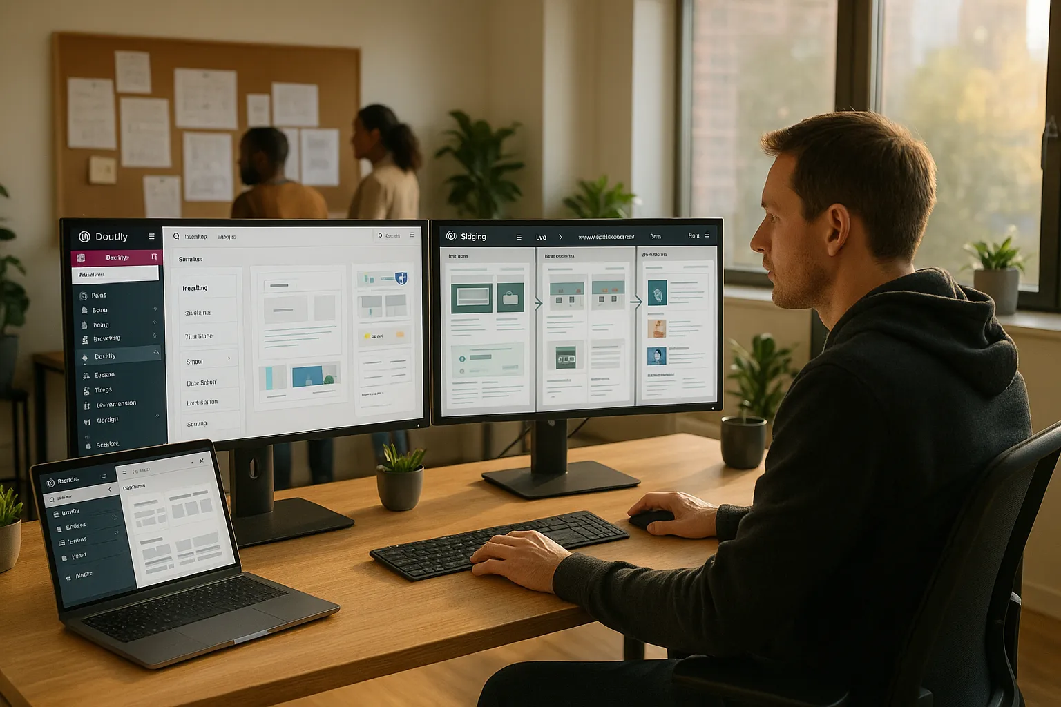 Web designer using Doubly plugin to manage layouts across multiple WordPress sites.