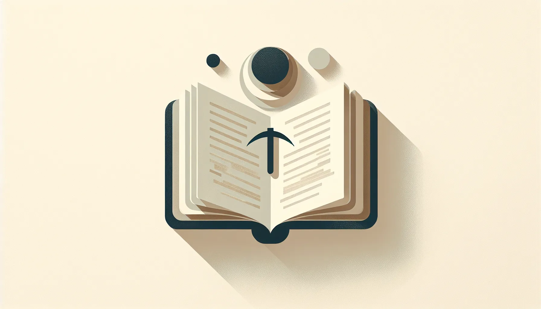 Open book with mining pickaxe symbol representing French naturalist literature