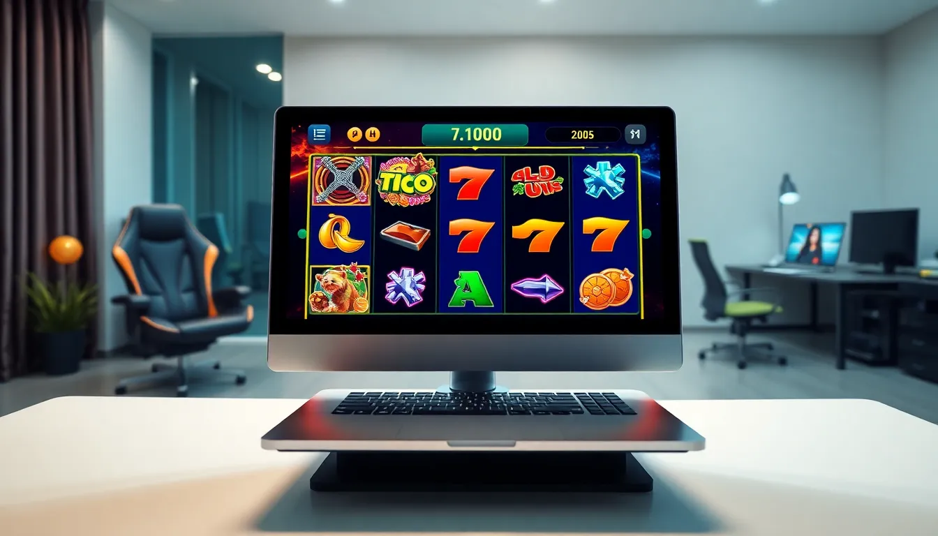 dynamic Toto Slot game interface in a modern gaming setup.
