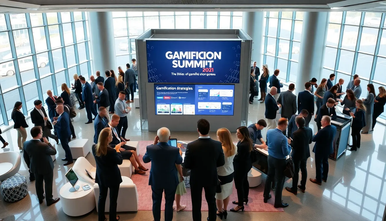 diverse professionals networking at Gamification Summit 2021.