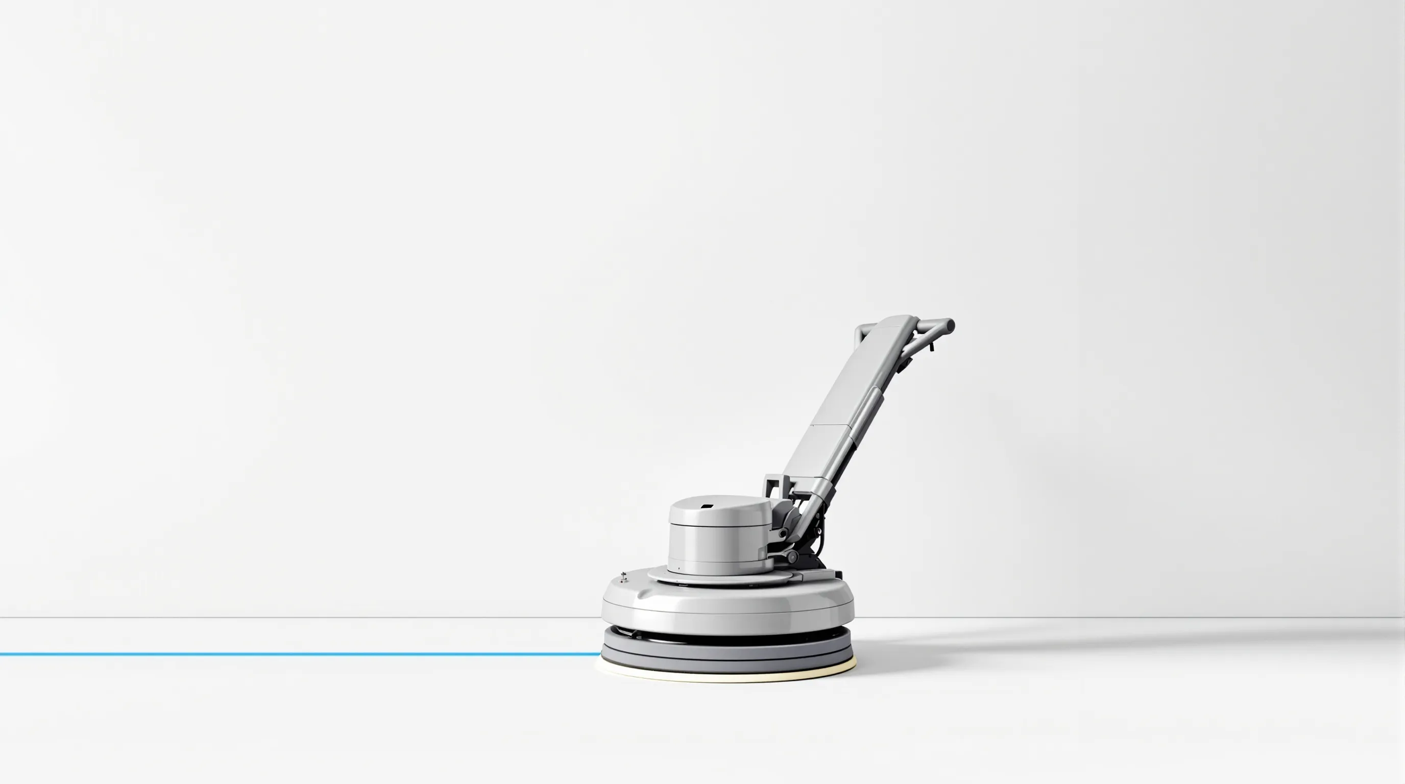 Minimalist illustration of a floor sanding machine on white background.