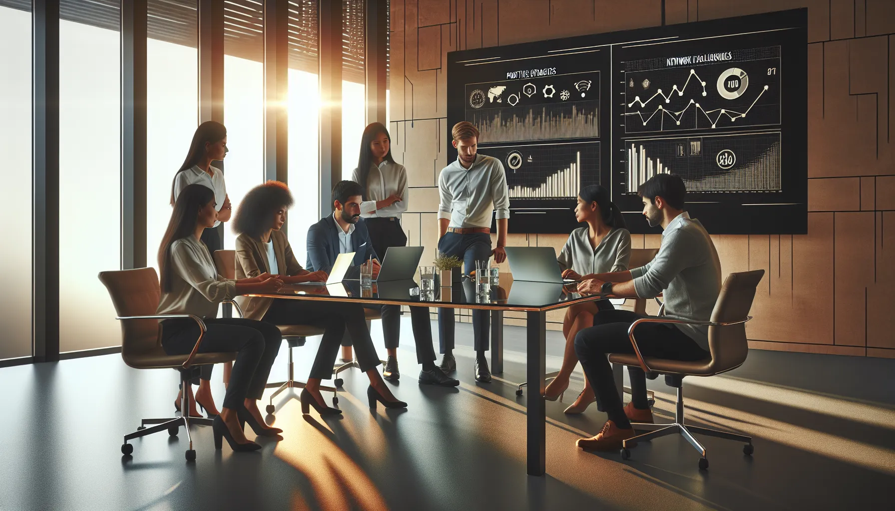 diverse IT team discussing preventative measures in a bright office.