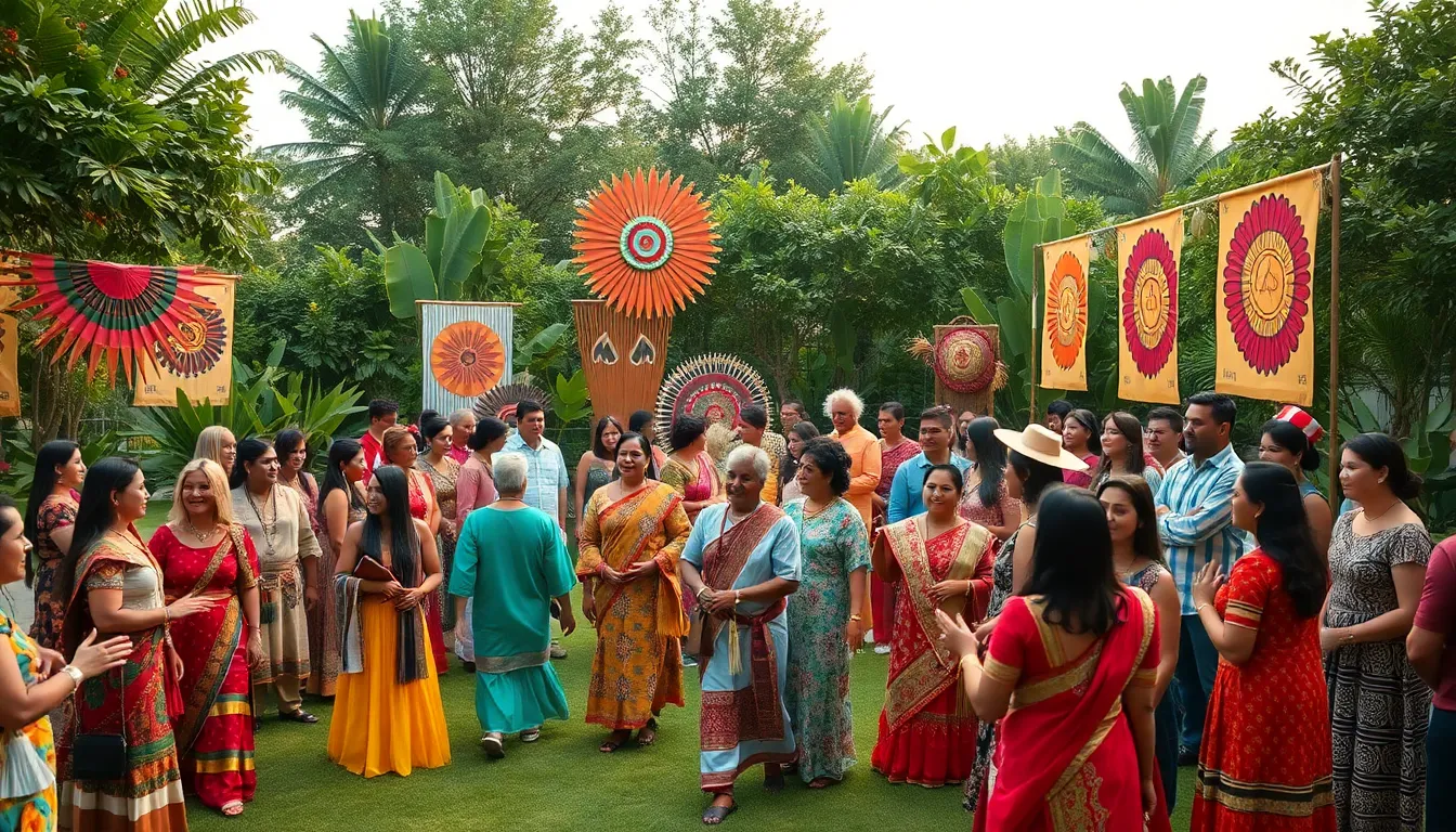 cultural festival celebrating Venawato's heritage in a vibrant outdoor setting.