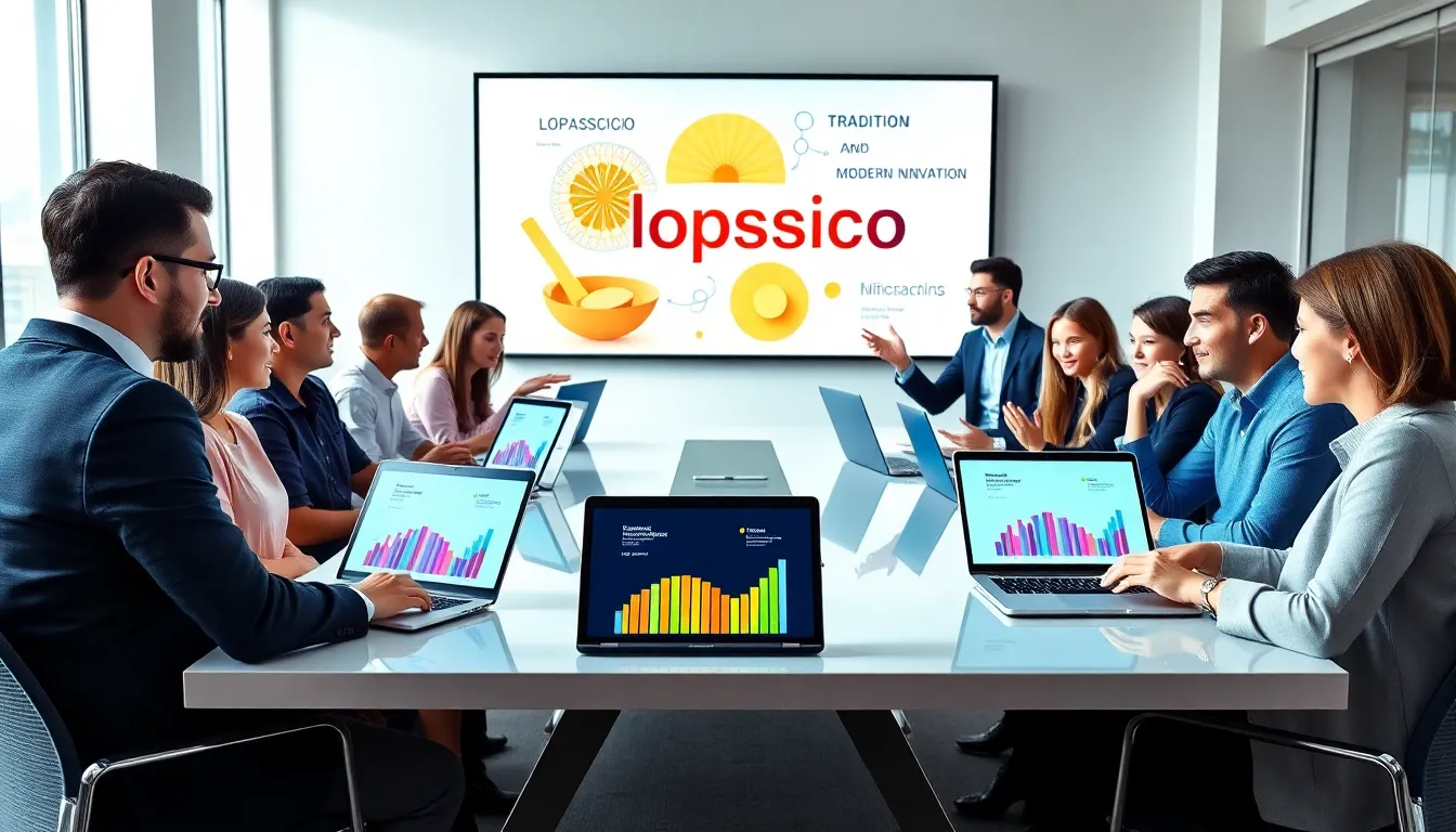 diverse professionals brainstorming in a modern office setting.