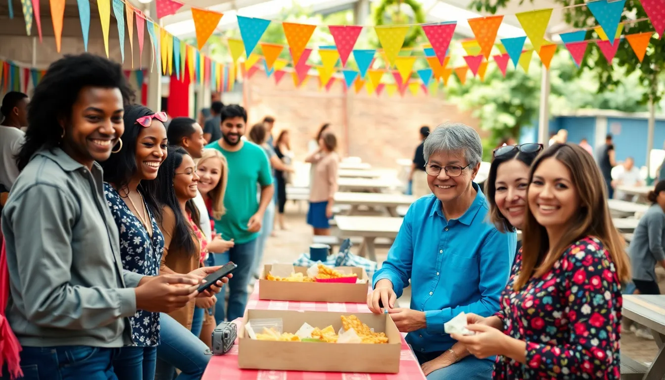 diverse community gathering enjoying affordable activities outdoors.