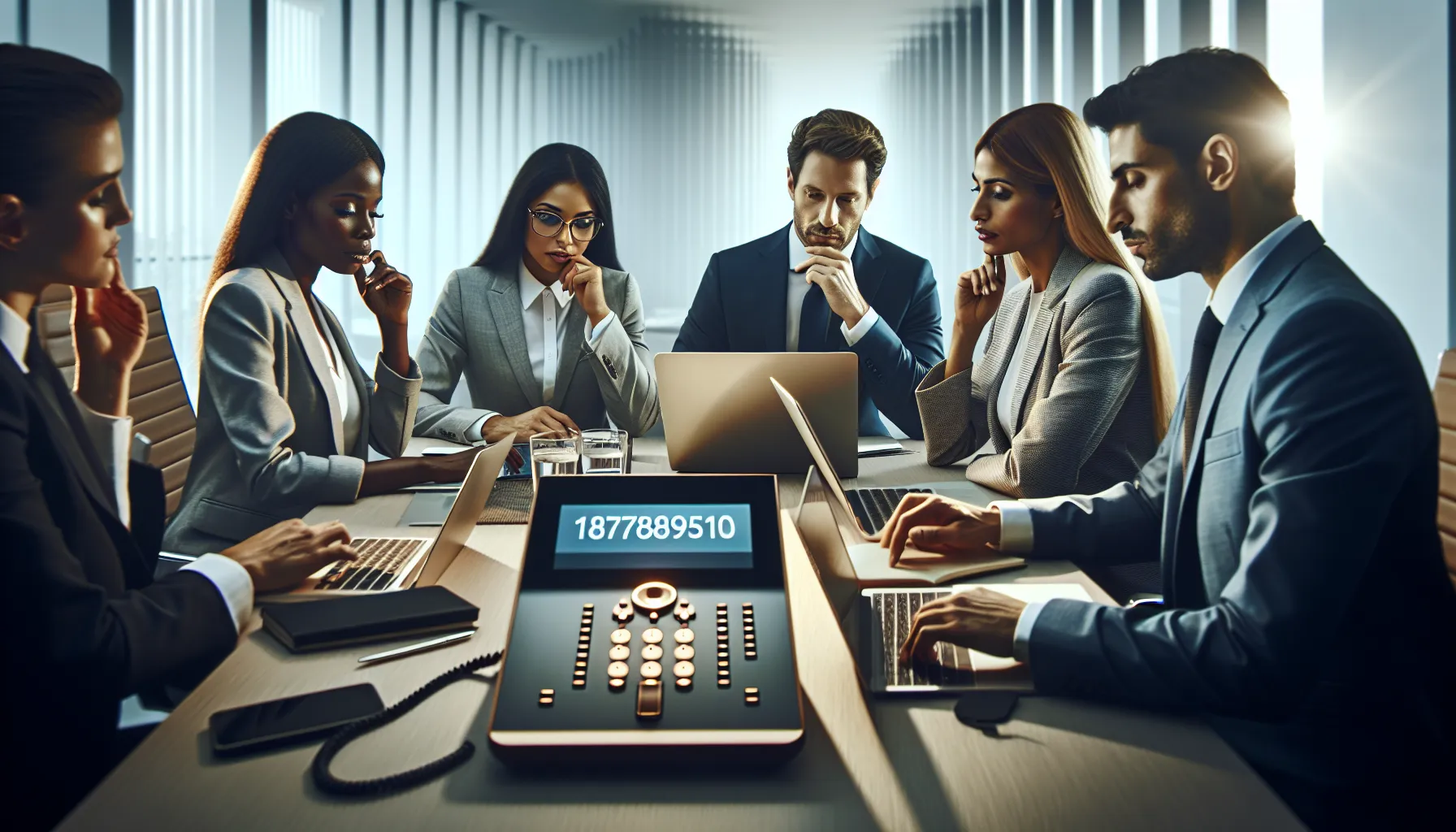 diverse professionals discussing privacy concerns in a modern office.