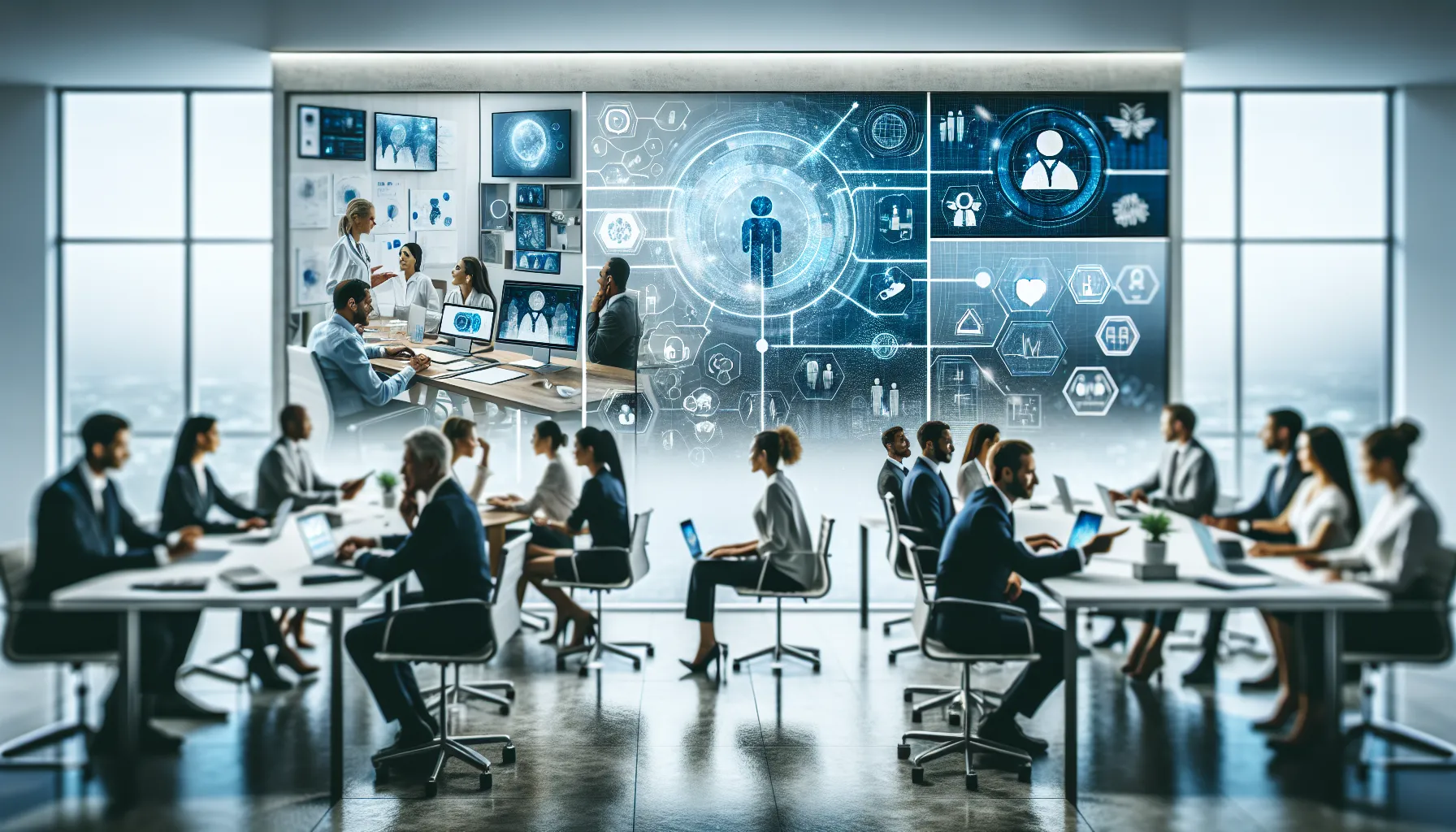 professionals collaborating in a modern office setting, illustrating pfregfq applications.