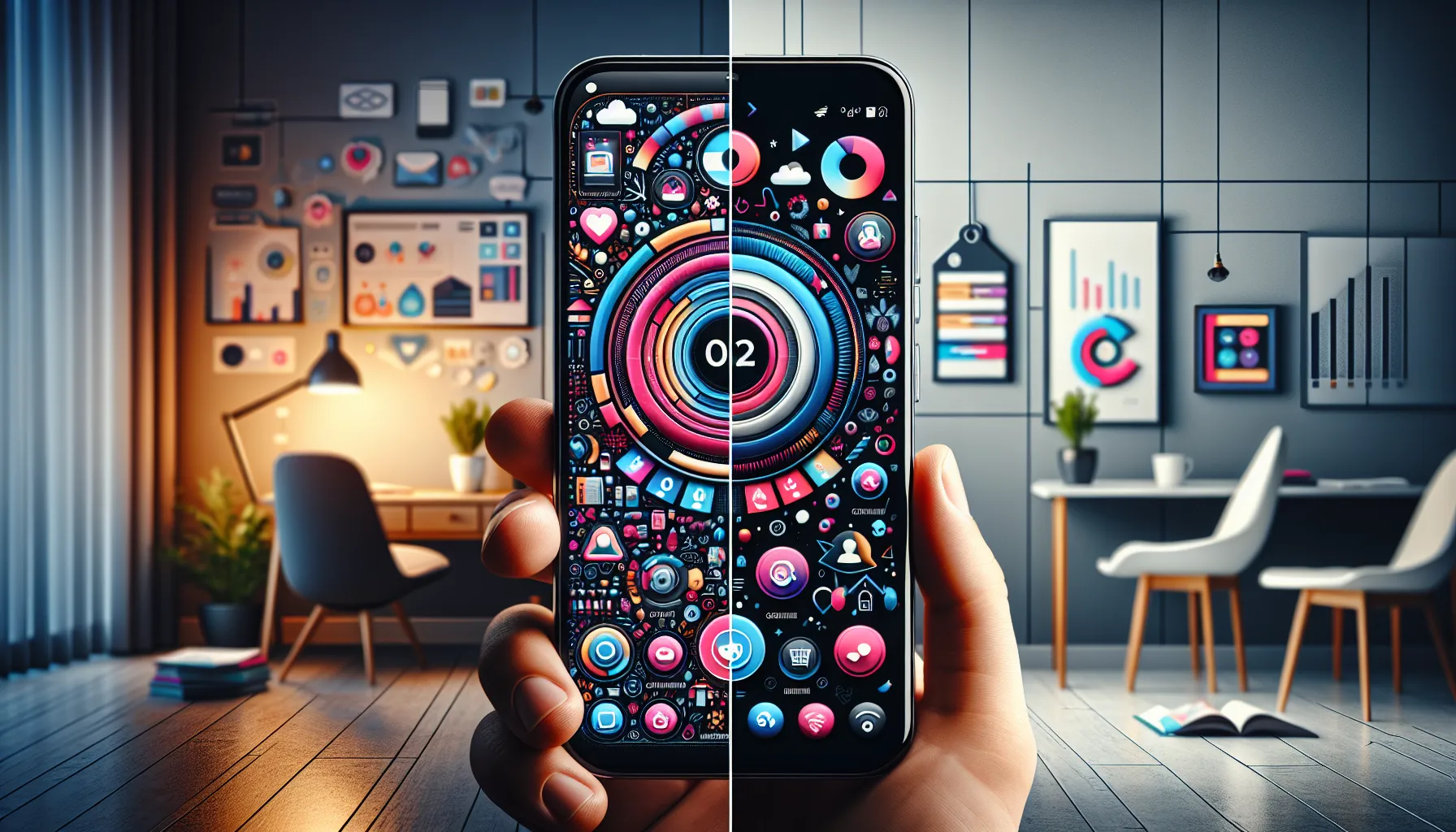 two smartphones displaying Verizon Smart Family and Life360 apps.