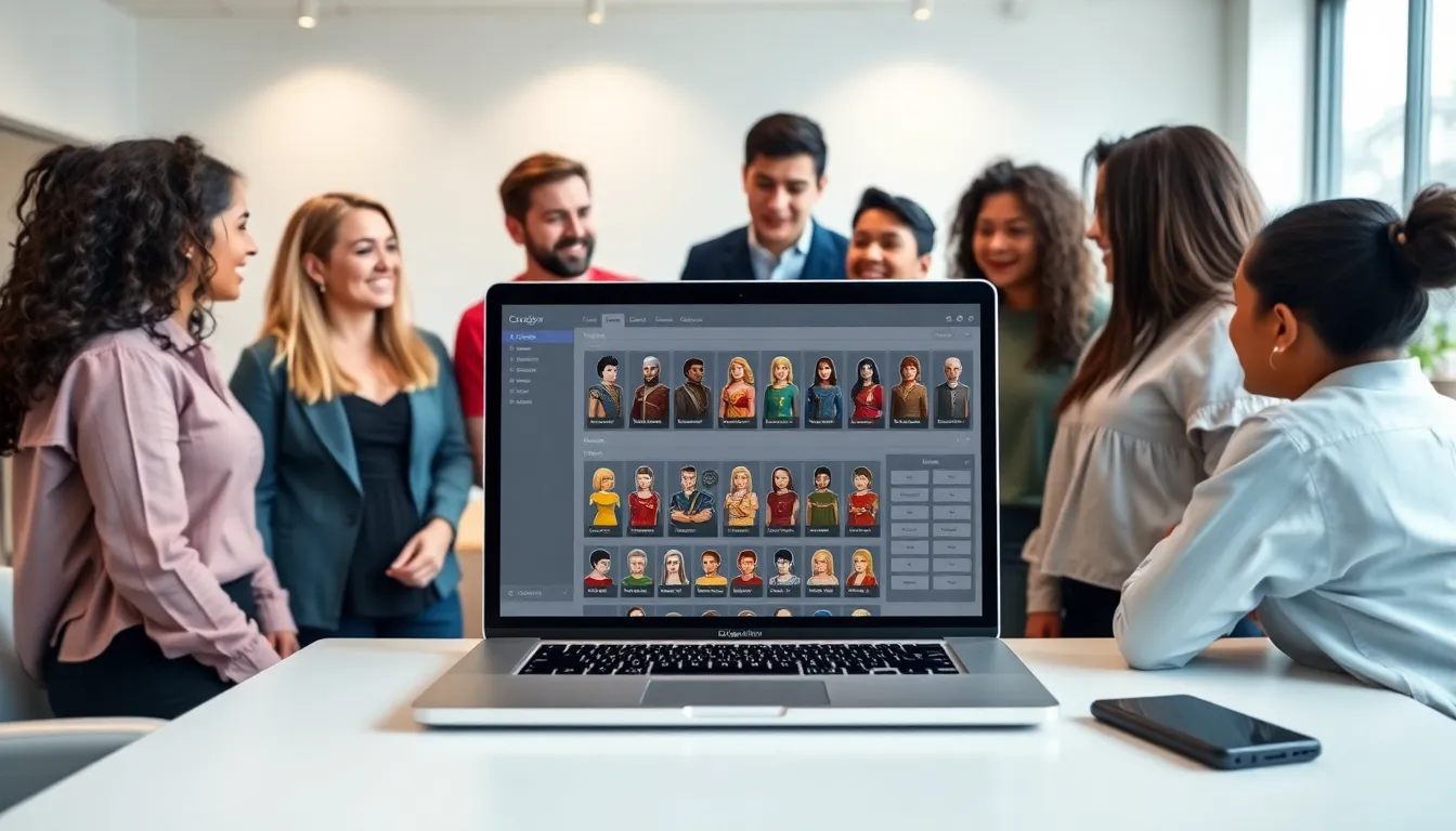 diverse group using the Ck2generator tool on a laptop.