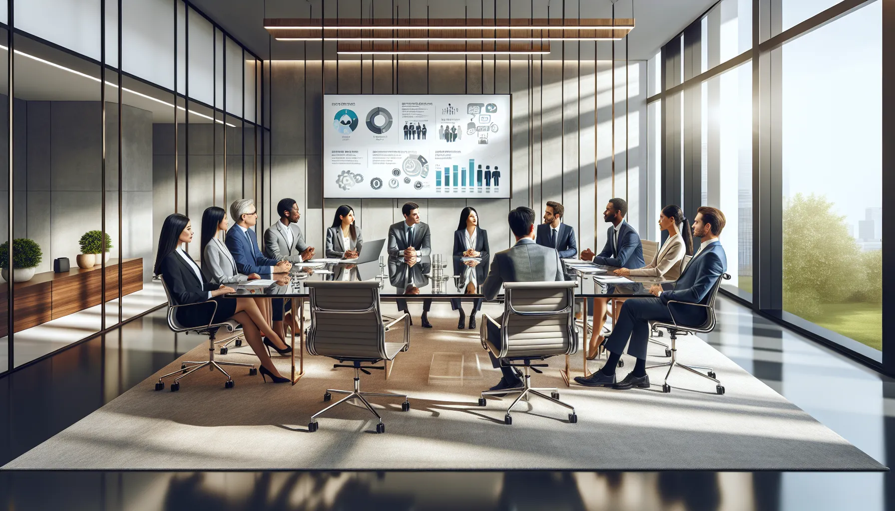 diverse team discussing toll-free numbers in a modern office.