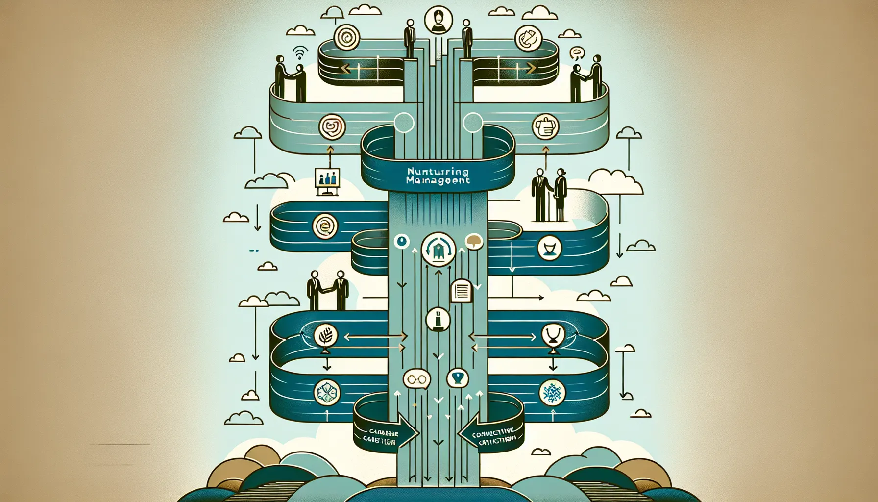 diagram showing ways to develop and keep skilled managers in Pleasant Hill