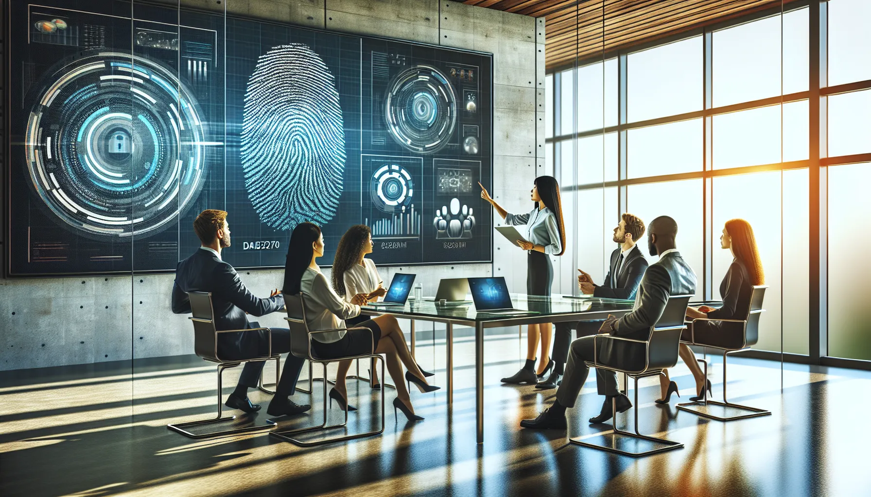 diverse professionals collaborating in a modern office on Gabi52370 concept.