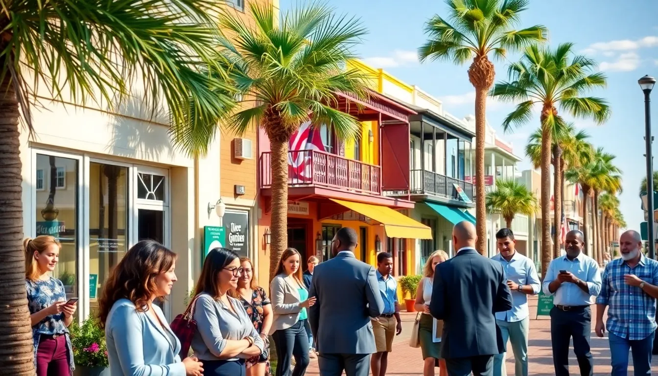 vibrant Louisiana street scene showcasing local culture and community.