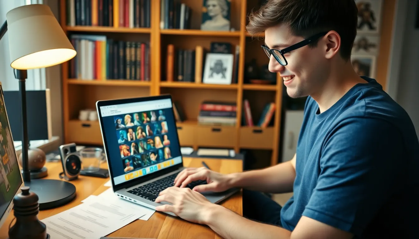 Benjamin Pearce working on Ck2generator in a cozy home office.